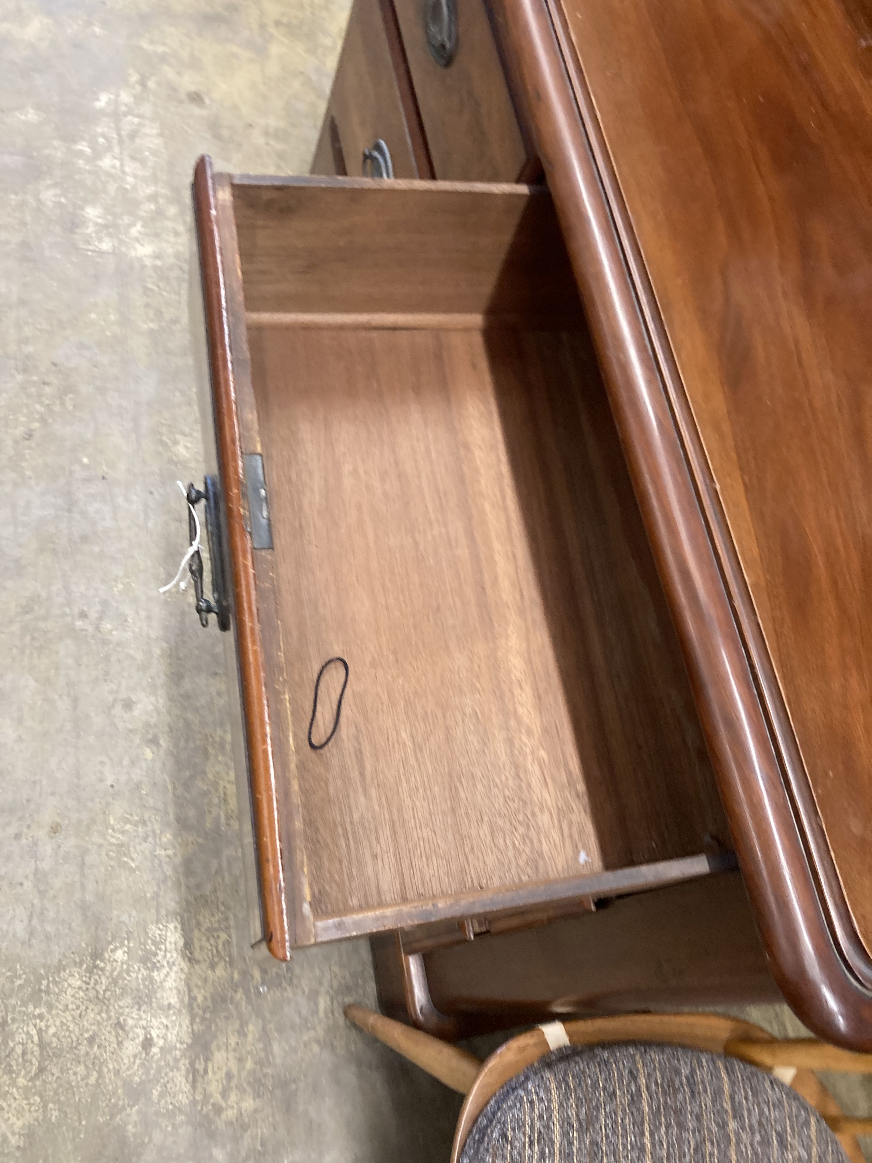 A Victorian mahogany dressing chest, width 118cm, depth 52cm, height 192cm